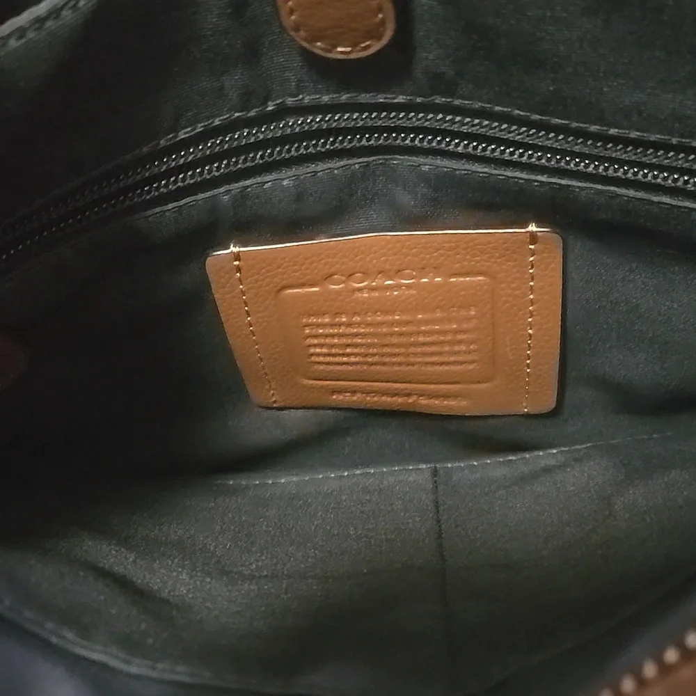 Coach Charles Varsity Stripe Crossbody Unisex Messenger Bag Leather